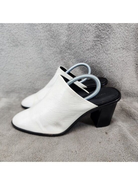Rebecca Minkoff Shoes - Rebecca Minkoff Shoes Womens Size 8.5 White Leather Slip On Mules *Read*